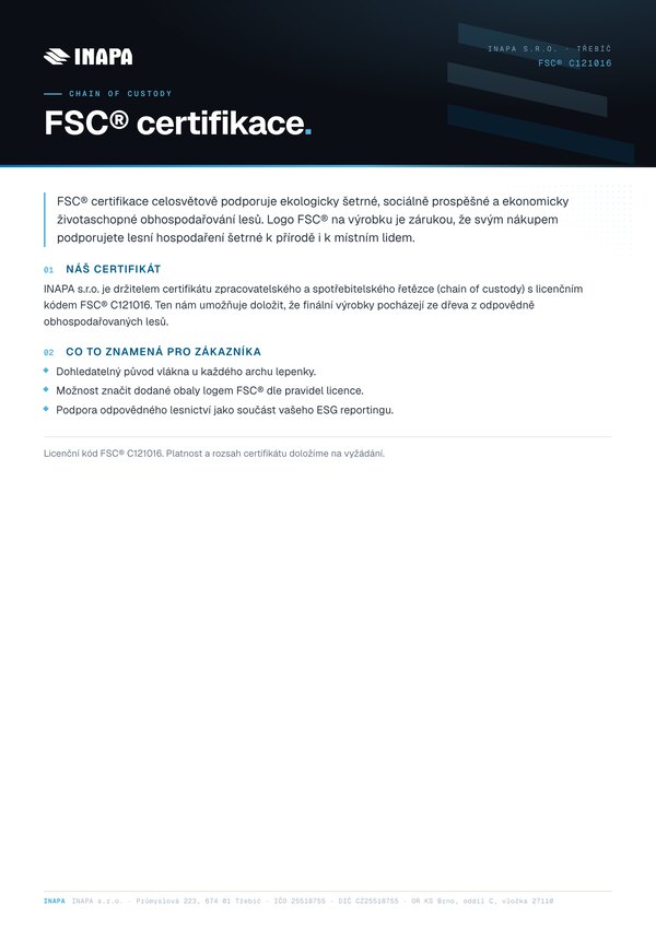 Náhled dokumentu FSC® certifikace