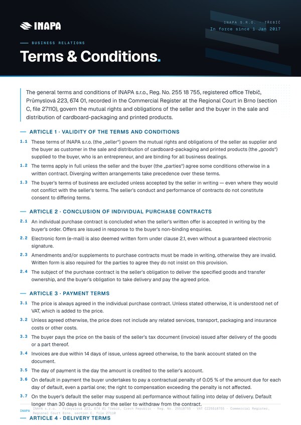 Preview of Terms & Conditions