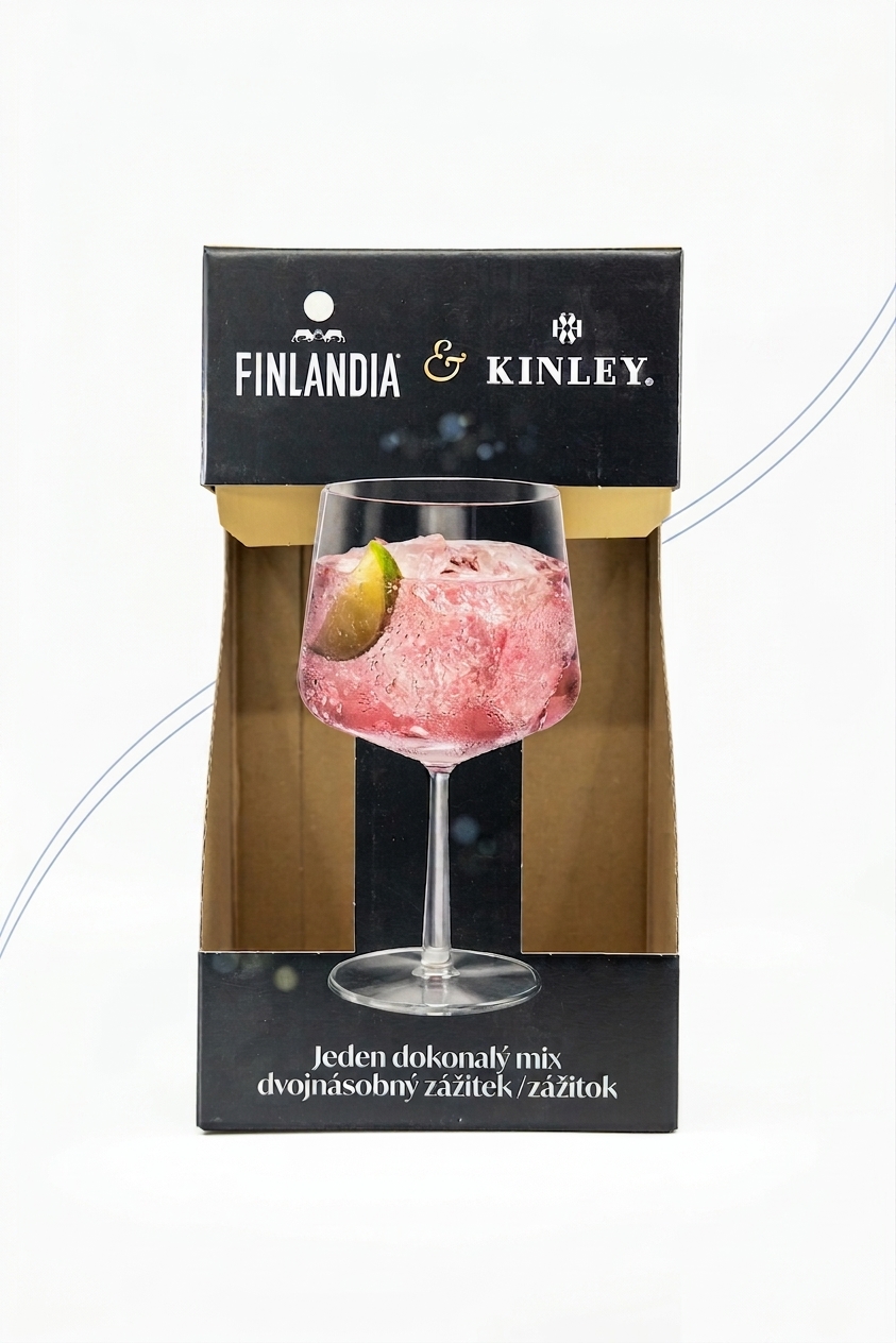 Finlandia & Kinley — obal z produkce INAPA